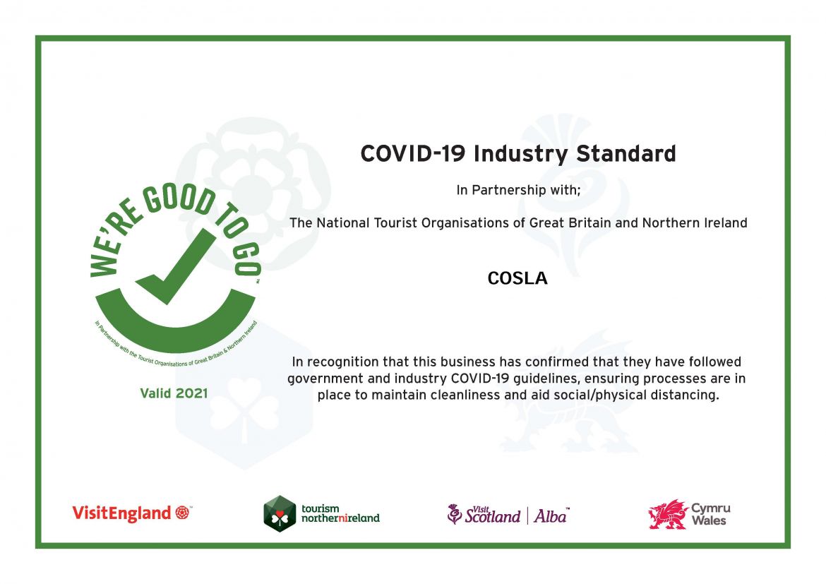 Certificate recognising that COSLA has confirmed that they have followed government and industry COVID-19 guidelines